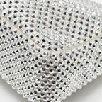 PRADA RE-EDITION SATIN CRYSTAL MINI BAG SILVER SHW