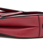 DIOR MEDIUM SADDLE BAG GRAINED CALFSKIN RED GHW
