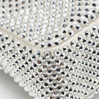 PRADA RE-EDITION SATIN CRYSTAL MINI BAG SILVER SHW