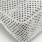 PRADA RE-EDITION SATIN CRYSTAL MINI BAG SILVER SHW