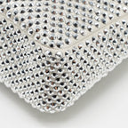 PRADA RE-EDITION SATIN CRYSTAL MINI BAG SILVER SHW