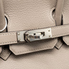 Hermes Birkin 25 Taurillon Novillo M8 Gris Asphalte SHW