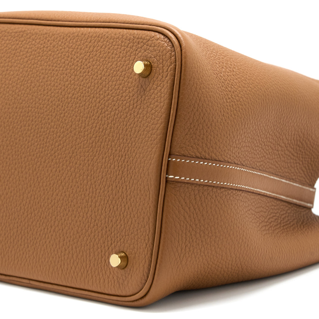 Hermes Picotin 22 Lock Bag Clemence Gold GHW