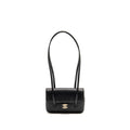 Chanel Preppy Coco Clutch with Leather Strap Grained Shiny Calfskin Black GHW (Microchip)