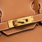 HERMES SHOULDER BIRKIN EVERCOLOR GOLD GHW