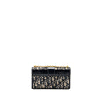 Dior 30 Montaigne East-West Bag with Chain Dior Oblique Jacquard/Calfskin Navy GHW
