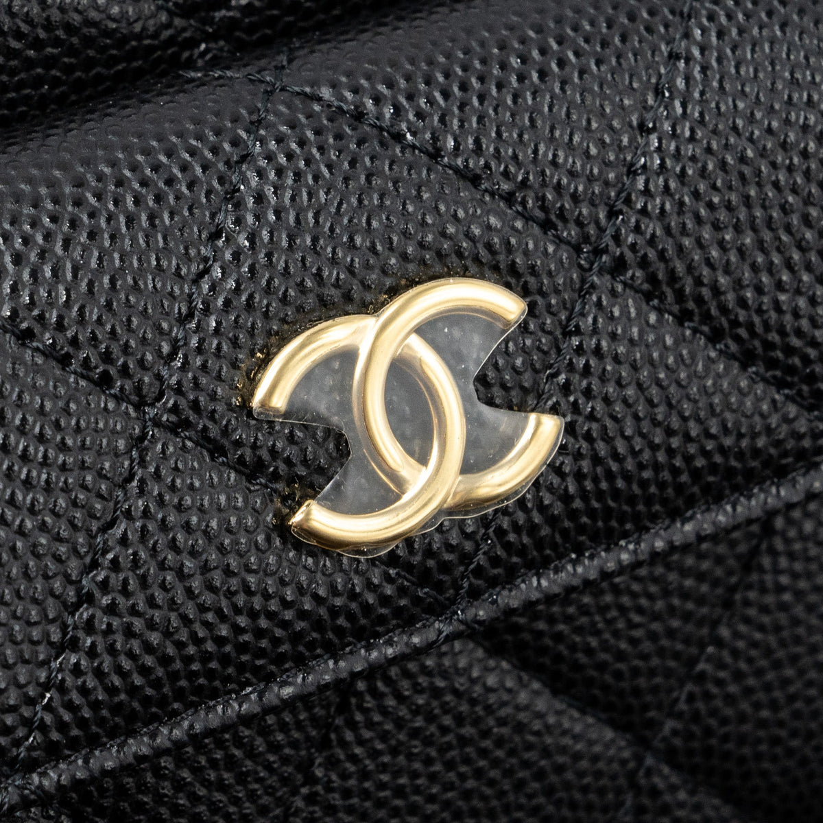 CHANEL 23B ROUND CLUTCH CAVIAR BLACK GHW (MICROCHIP)