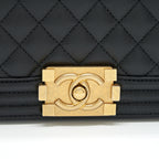 CHANEL SMALL BOY BAG CAVIAR BLACK GHW