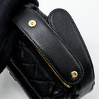 CHANEL 23B ROUND CLUTCH CAVIAR BLACK GHW (MICROCHIP)