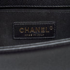 CHANEL SMALL BOY BAG CAVIAR BLACK GHW