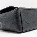 CHANEL MAXI CLASSIC DOUBLE FLAP BAG CAVIAR BLACK GHW