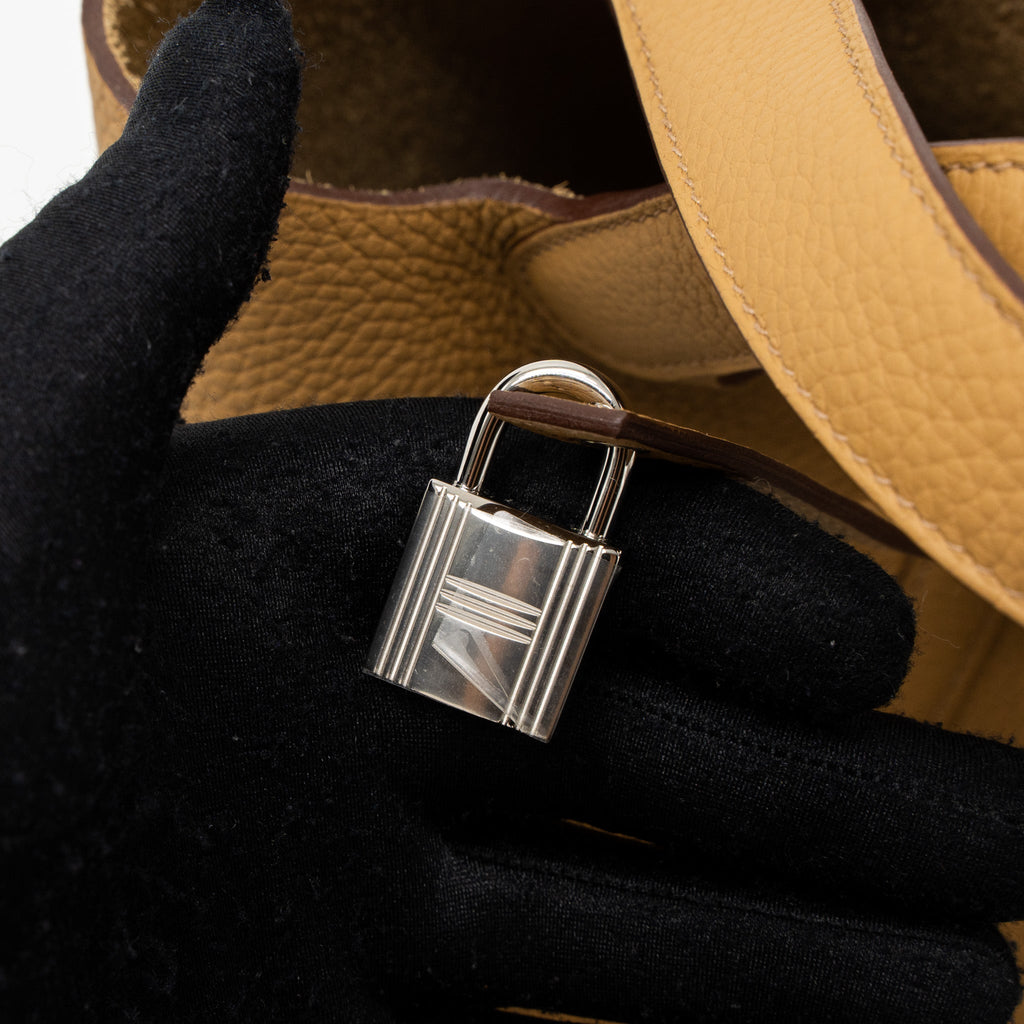 Hermes Picotin 18 Clemence Biscuit SHW