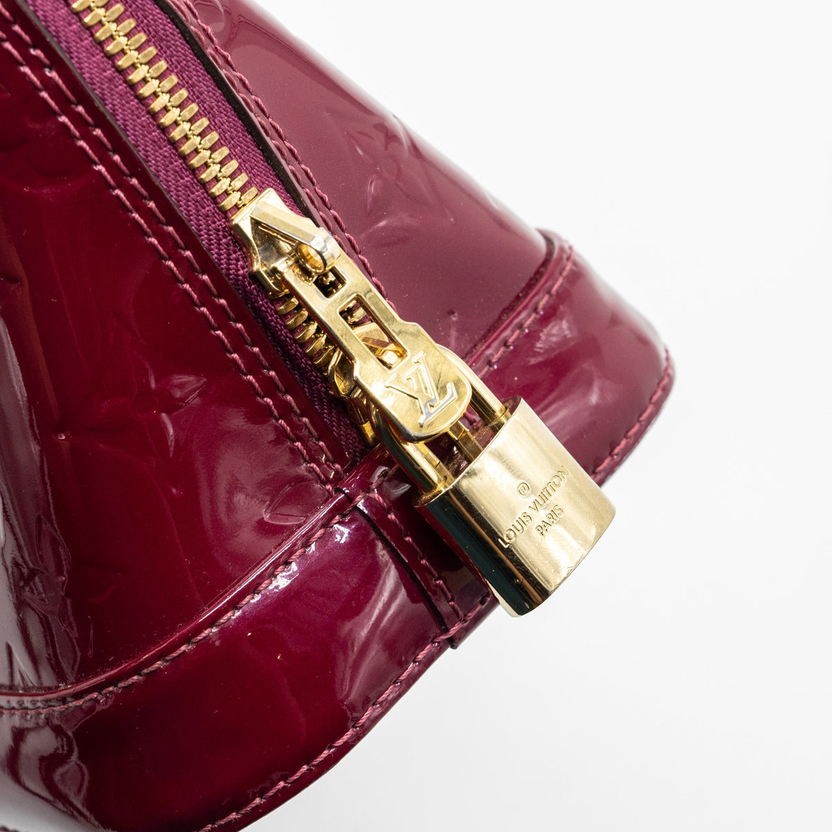 LOUIS VUITTON ALMA BB PATENT LEATHER INDIAN ROSE GHW
