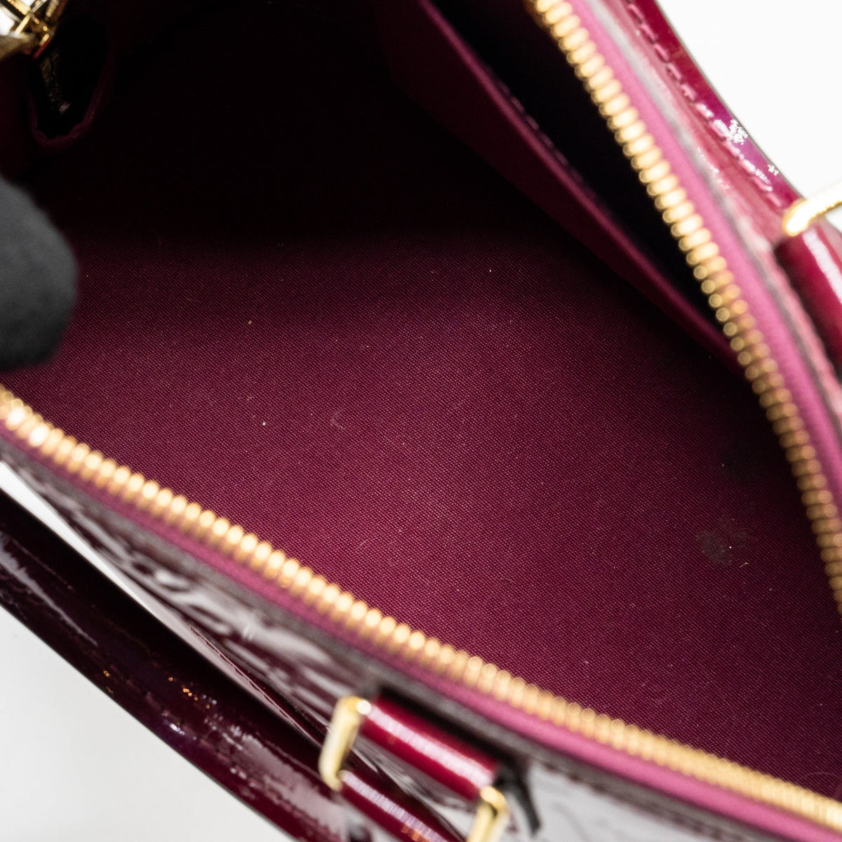 LOUIS VUITTON ALMA BB PATENT LEATHER INDIAN ROSE GHW