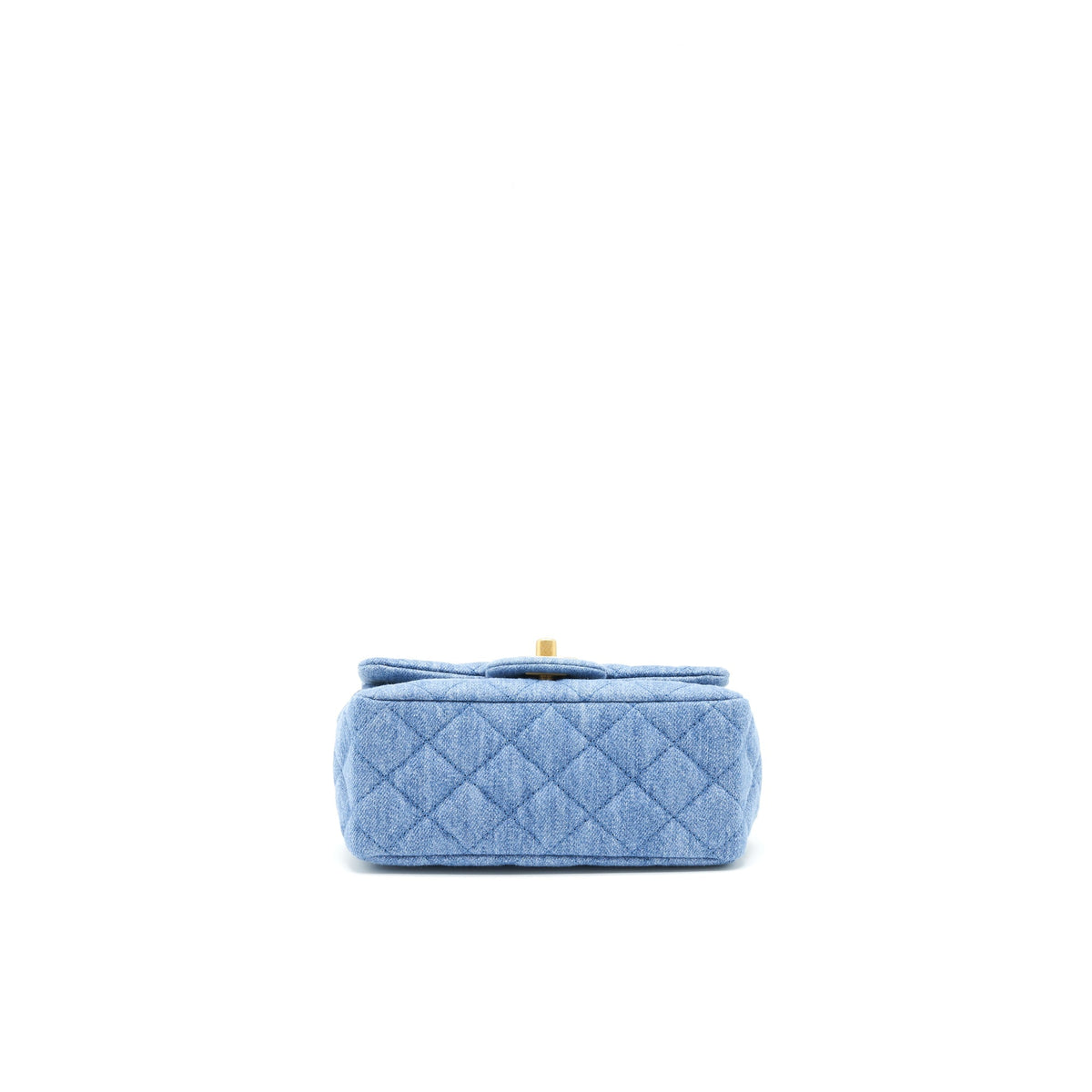 CHANEL 22C DENIM PEARL CRUSH MINI SQUARE FLAP BAG (MICROCHIP)