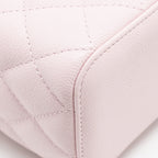 CHANEL 22P LONG VANITY CASE WITH LOGO CHAIN LIGHT PINK CAVIAR LGHW