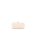 CHANEL 22C PEARL CRUSH MINI SQUARE FLAP BAG LAMBSKIN LIGHT PINK GHW (MICROCHIP)