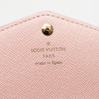 Louis Vuitton Sarah Portefeuille Long Wallet Damier Ebene Canvas Pink GHW