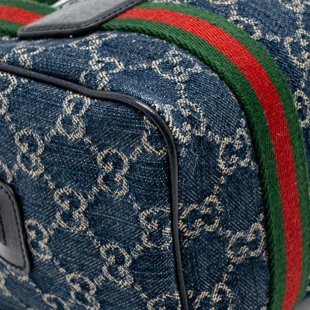 Gucci Mini GG Handbag Denim Blue/White LGHW