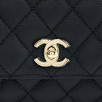 CHANEL COCO HANDLE CAVIAR BLACK LGHW(MICROCHIP)