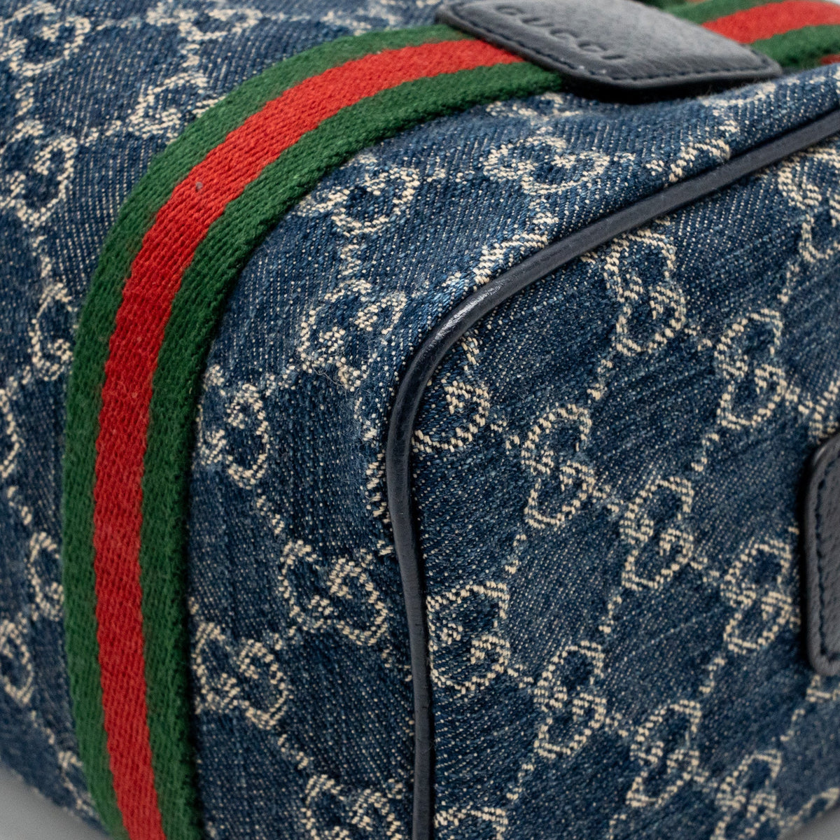 Gucci Mini GG Handbag Denim Blue/White LGHW