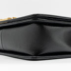 CHANEL NEW MEDIUM BOY BAG CAVIAR BLACK GHW (MICROCHIP)