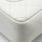 CHANEL MINI RECTANGULAR BAG FLAP BAG CAVIAR WHITE SHW