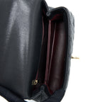 CHANEL COCO HANDLE CAVIAR BLACK LGHW(MICROCHIP)