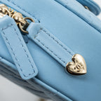 CHANEL HEART BAG LAMBSKIN LIGHT BLUE LGHW (MICROCHIP)
