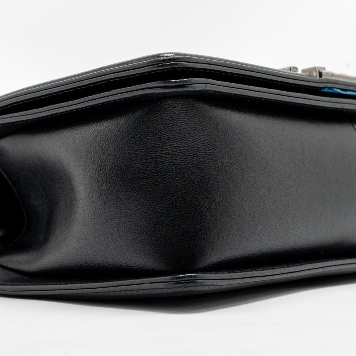 CHANEL MEDIUM BOY BAG LAMBSKIN BLACK RUTHENIUM HARDWARE