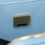 CHANEL HEART BAG LAMBSKIN LIGHT BLUE LGHW (MICROCHIP)