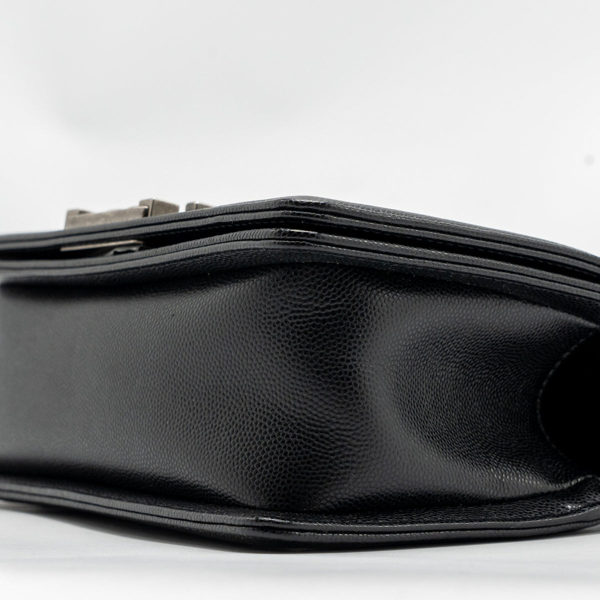 CHANEL SMALL BOY BAG CAVIAR BLACK SHW (MICROCHIP)