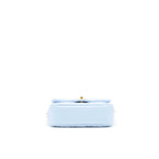 CHANEL 21K MY PERFECT MINI FLAP BAG CAVIAR IRIDESCENT LIGHT BLUE GHW (MICROCHIP)