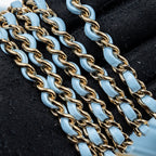 CHANEL HEART BAG LAMBSKIN LIGHT BLUE LGHW (MICROCHIP)