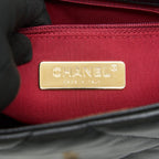 CHANEL 19 SMALL IN BLACK GOATSKIN LEATHER