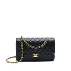 CHANEL MEDIUM CLASSIC DOUBLE FLAP 25CM CAVIAR BLACK GHW (MICROCHIP)