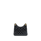 CHANEL 23C SMALL HOBO BAG SHINY CALFSKIN BLACK BRUSHED GHW (MICROCHIP)