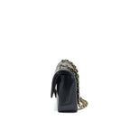 CHANEL MEDIUM CLASSIC DOUBLE FLAP 25CM CAVIAR BLACK GHW (MICROCHIP)