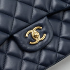 CHANEL JUMBO CLASSIC DOUBLE FLAP LAMBSKIN NAVY GHW