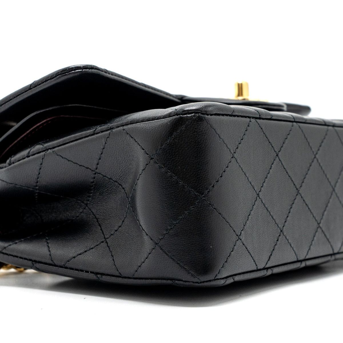 CHANEL SMALL CLASSIC DOUBLE FLAP LAMBSKIN BLACK GHW (MICROCHIP)