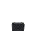 CHANEL CAVIAR LONG VANITY WITH CHAIN CAVIAR BLACK LGHW