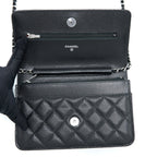 CHANEL CLASSIC WALLET ON CHAIN CAVIAR BLACK SHW(MICROCHIP)