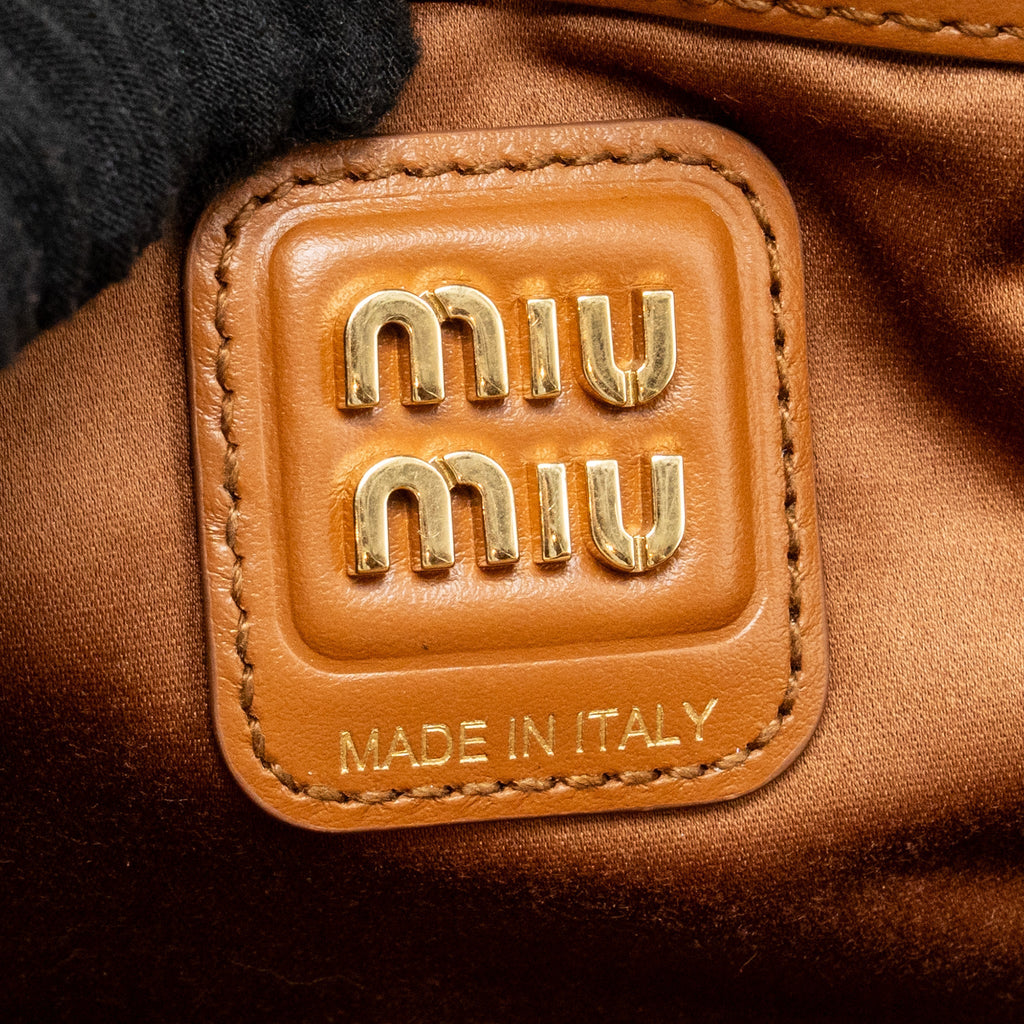 Miu Miu Medium Beau Bag Calfskin Cognac GHW