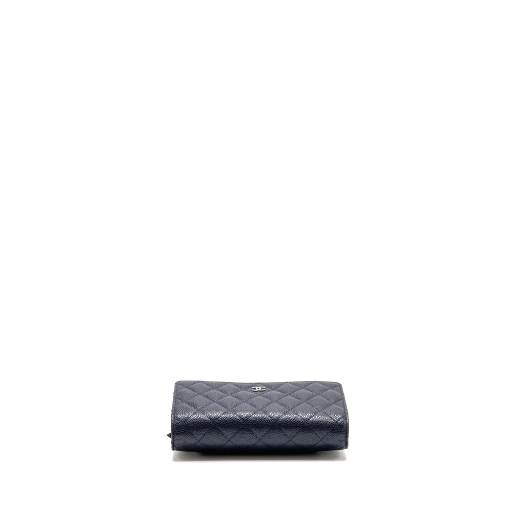 Chanel Classic Wallet on Chain Caviar Navy SHW