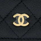 CHANEL CLASSIC WALLET ON CHAIN CAVIAR BLACK GHW(MICROCHIP)