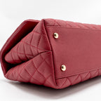 CHANEL MEDIUM COCO HANDLE CAVIAR RED GHW