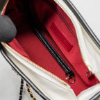 CHANEL SMALL GABRIELLE HOBO BAG AGED CALFSKIN WHITE MULTICOLOUR HARDWARE
