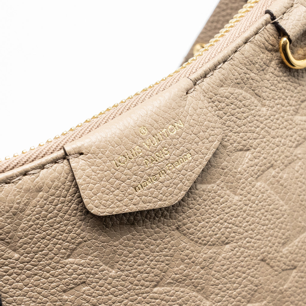 LOUIS VUITTON EASY POUCH ON STRAP MONOGRAM EMPREINETE GREY GHW