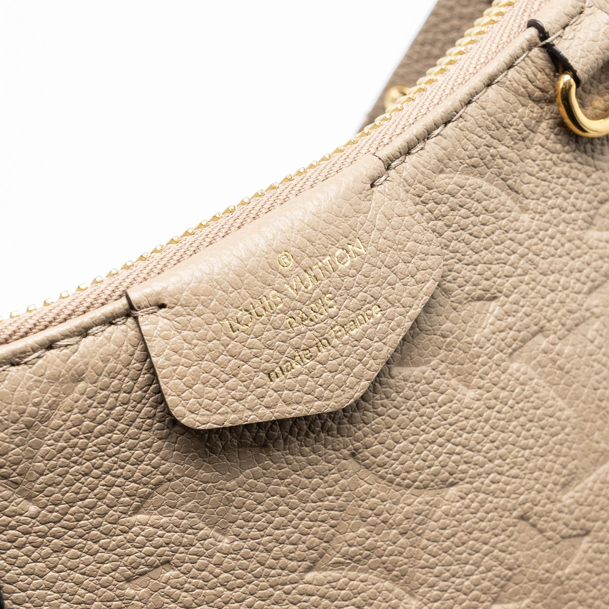 LOUIS VUITTON EASY POUCH ON STRAP MONOGRAM EMPREINETE GREY GHW