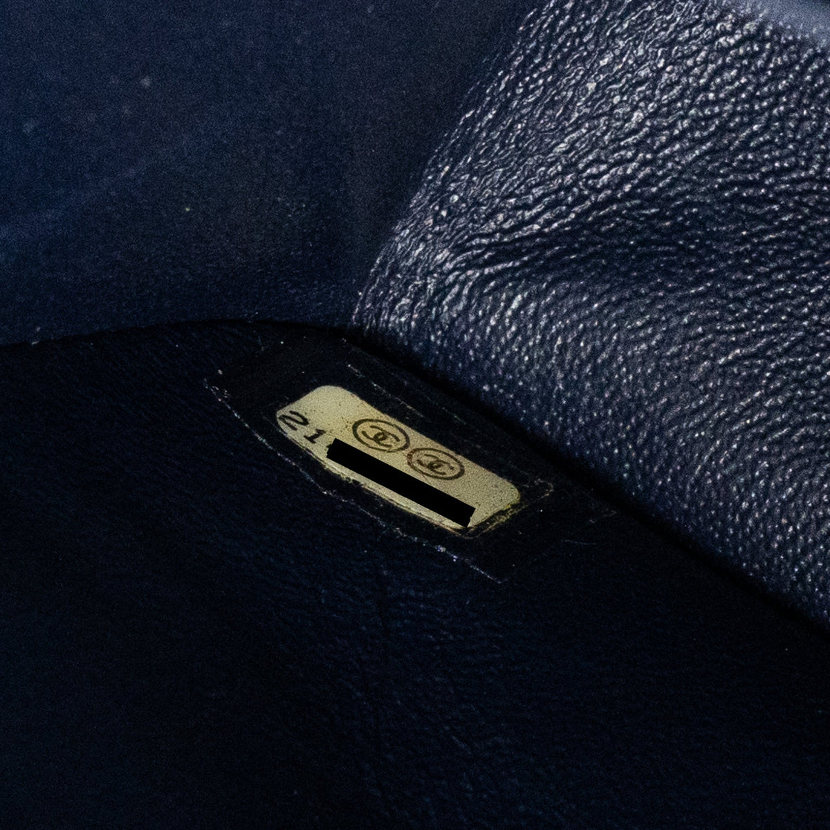 CHANEL JUMBO CLASSIC DOUBLE FLAP LAMBSKIN NAVY GHW